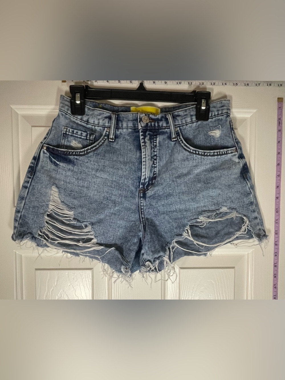 Distressed Light Blue Denim Jean Shorts Size 28 Small